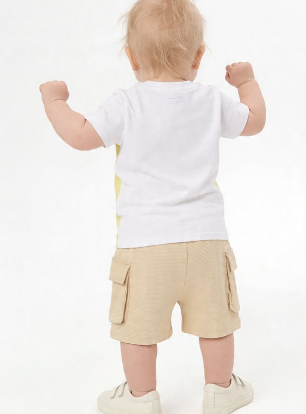 FAME FOREVER Boys Textured Cargo Shorts