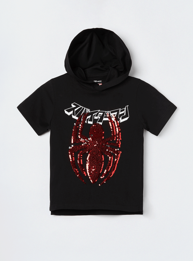 FAME FOREVER Boys Spiderman Sequin T-shirt