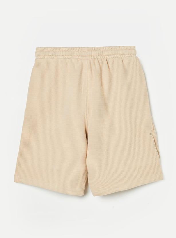 FAME FOREVER Boys Textured Cargo Shorts