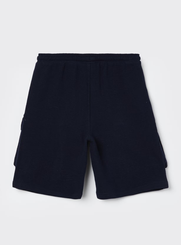 FAME FOREVER Boys Textured Cargo Shorts