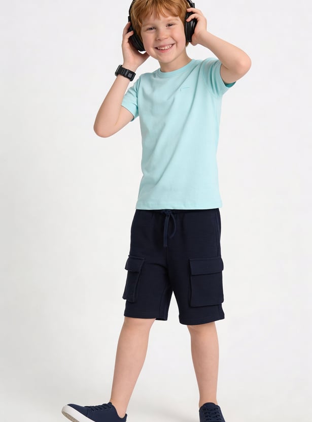 FAME FOREVER Boys Textured Cargo Shorts