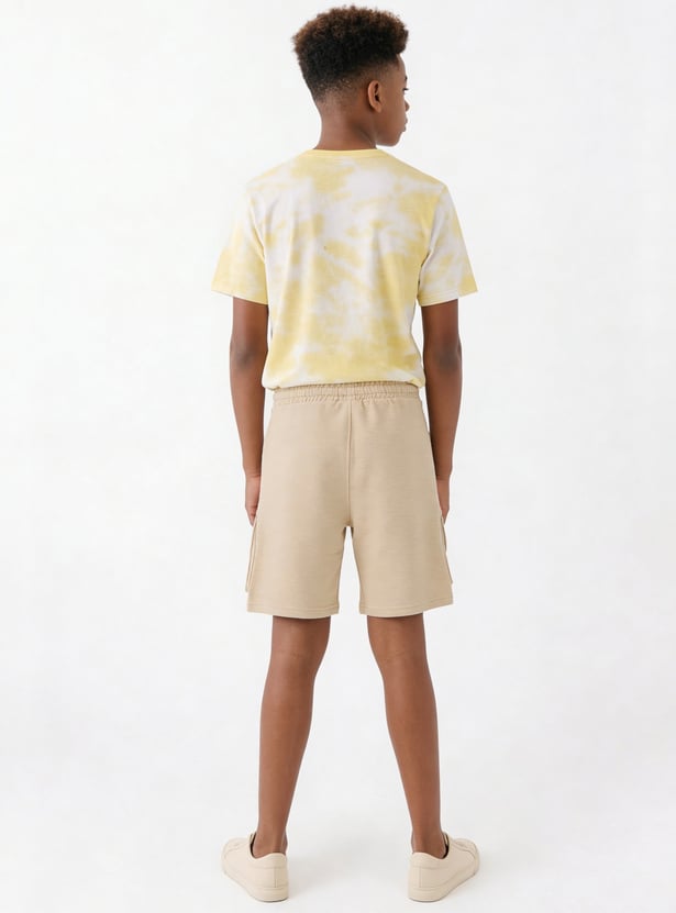 FAME FOREVER Boys Textured Cargo Shorts
