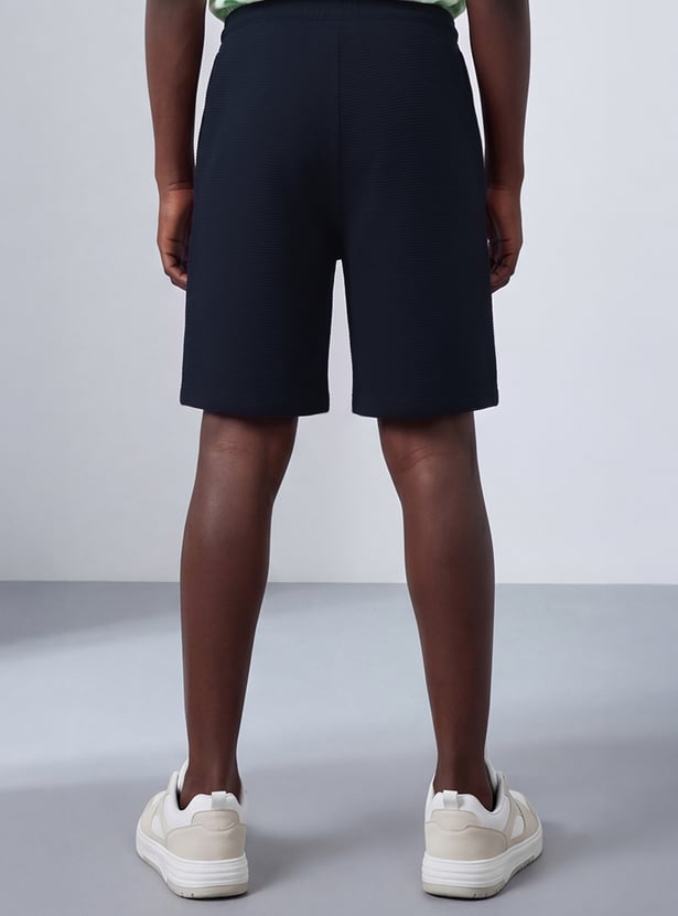 FAME FOREVER Boys Textured Cargo Shorts