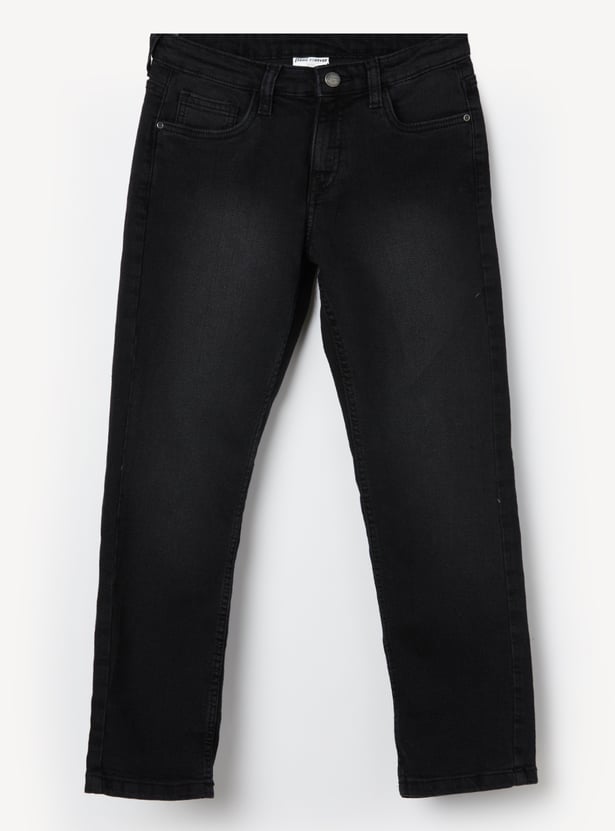 FAME FOREVER Boys Darkwashed Slim Fit Jeans
