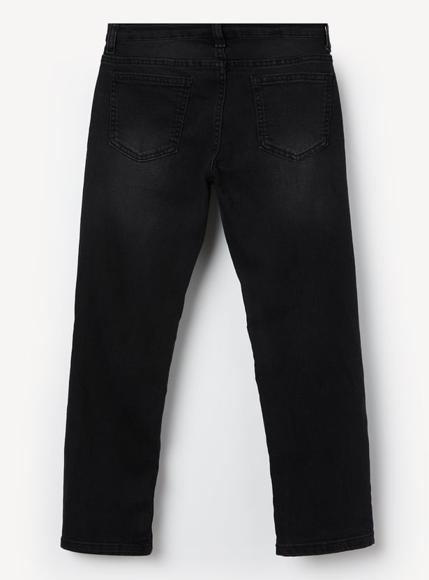 FAME FOREVER Boys Darkwashed Slim Fit Jeans