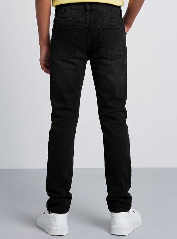 FAME FOREVER Boys Darkwashed Slim Fit Jeans