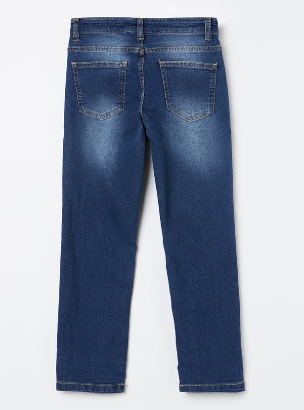 FAME FOREVER Boys Darkwashed Slim Fit Jeans