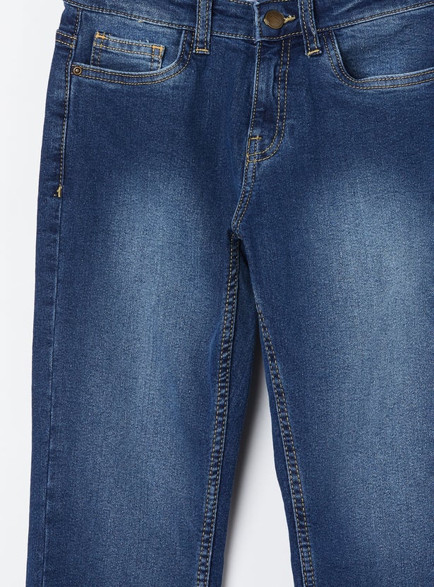 FAME FOREVER Boys Darkwashed Slim Fit Jeans