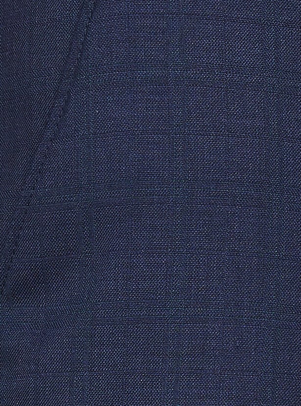 LOUIS PHILIPPE Checked Slim Fit Formal Trousers