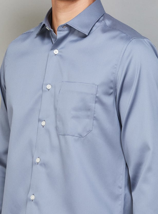 LOUIS PHILIPPE Solid Regular Fit Formal Shirt