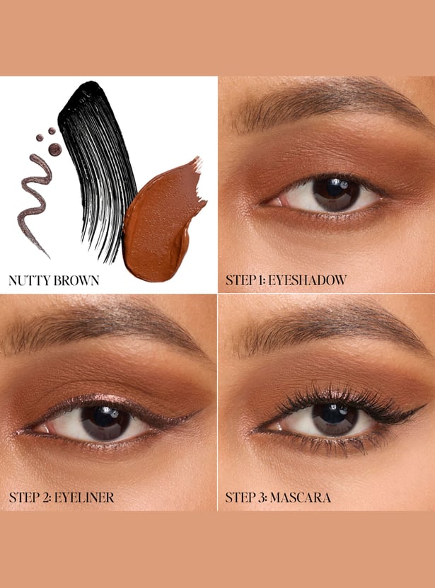 KIRO BEAUTY 3-in-1 Eye Stack - Nutty Brown Matte & Metallic Trio - 12.5g