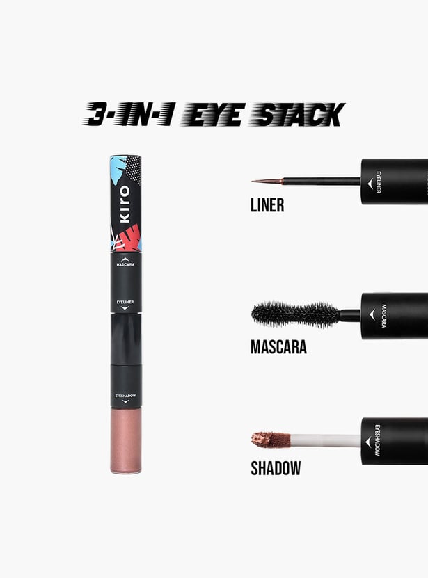 KIRO BEAUTY 3-in-1 Eye Stack - Copper Pink Metallic & Matte Trio - 12.5g