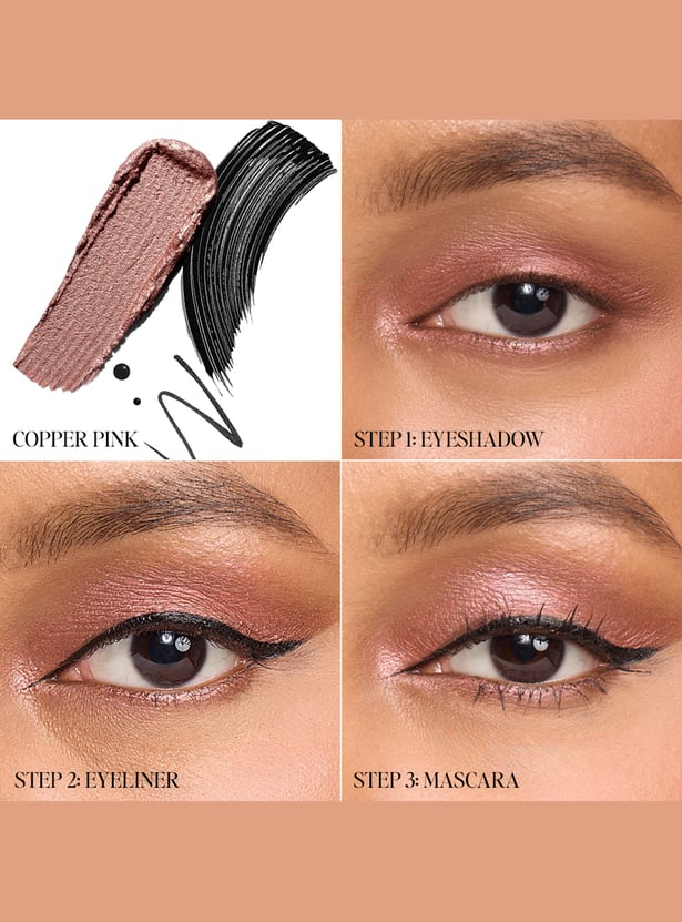 KIRO BEAUTY 3-in-1 Eye Stack - Copper Pink Metallic & Matte Trio - 12.5g