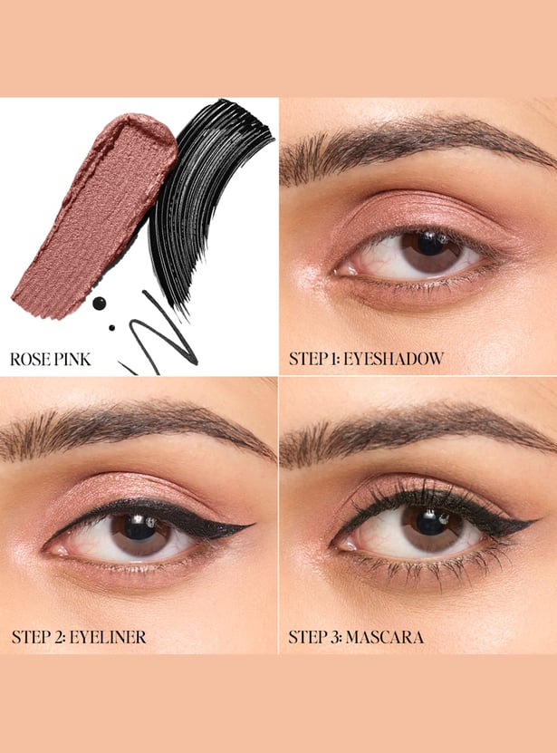 KIRO BEAUTY 3-in-1 Eye Stack - Rose Pink Metallic & Matte Trio - 12.5g