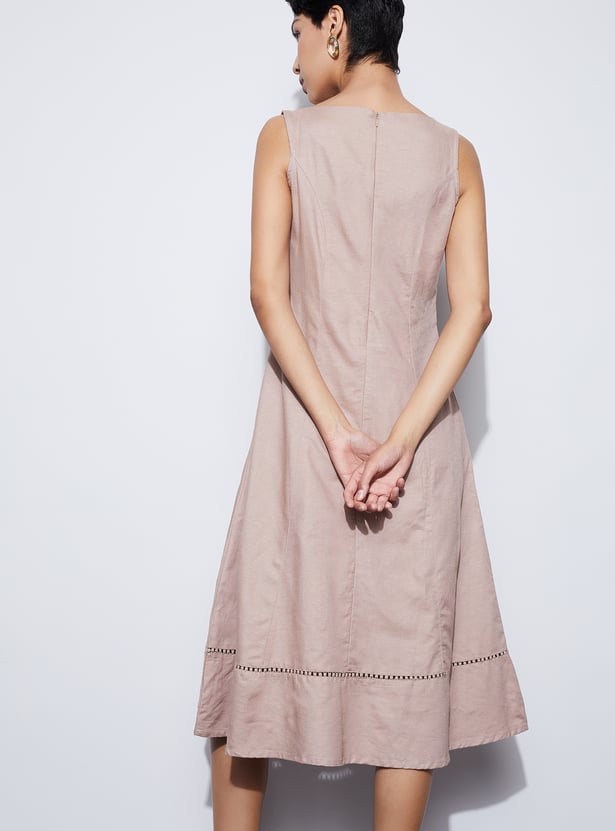 CODE Solid Midi Dress