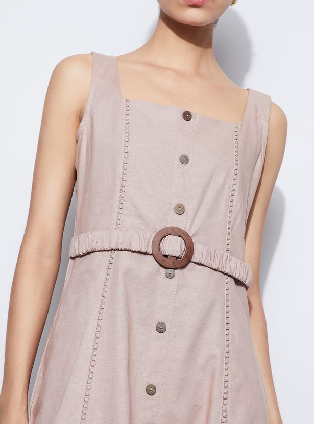 CODE Solid Midi Dress
