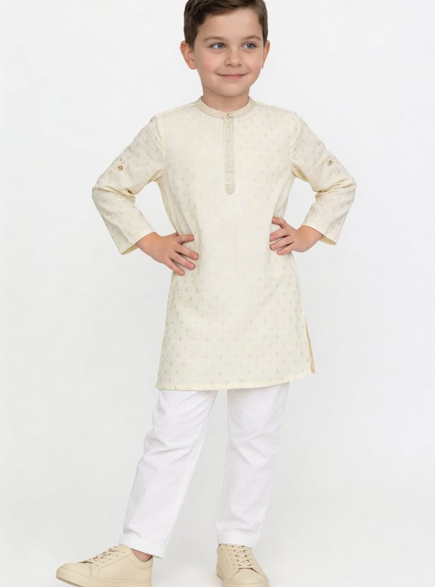 MELANGE Boys Printed Kurta Set