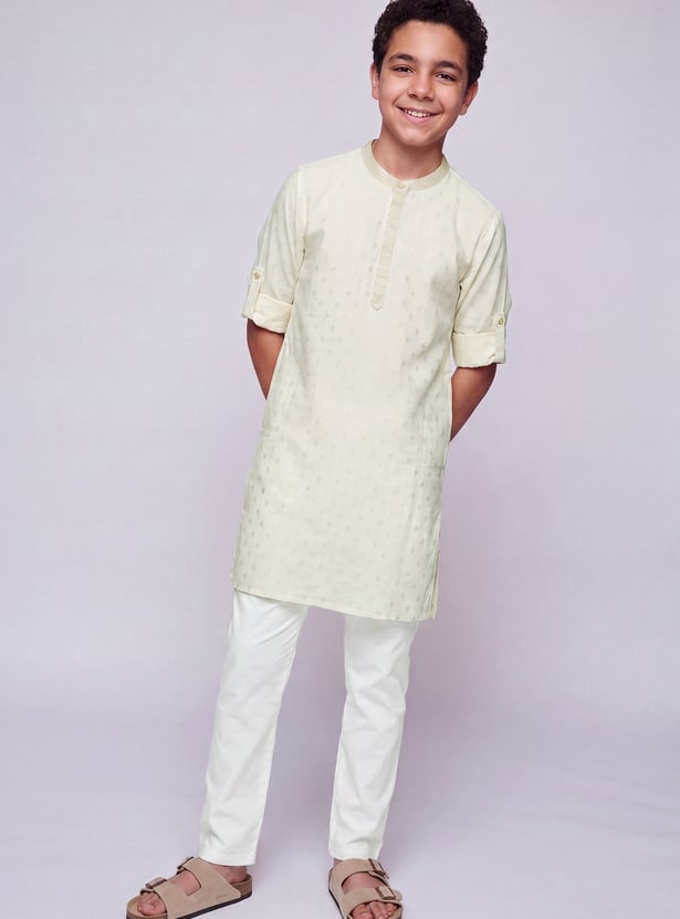 MELANGE Boys Printed Kurta Set