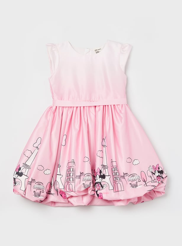 FAME FOREVER Girls Minnie Mouse Bubble Dress