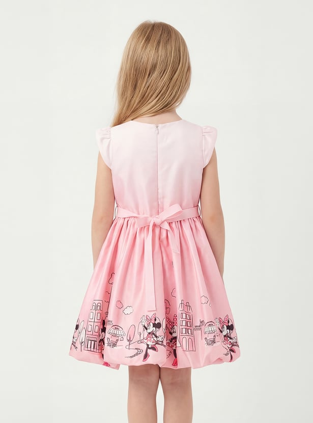 FAME FOREVER Girls Minnie Mouse Bubble Dress