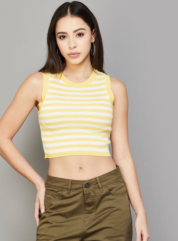 ONLY Striped Crop Top
