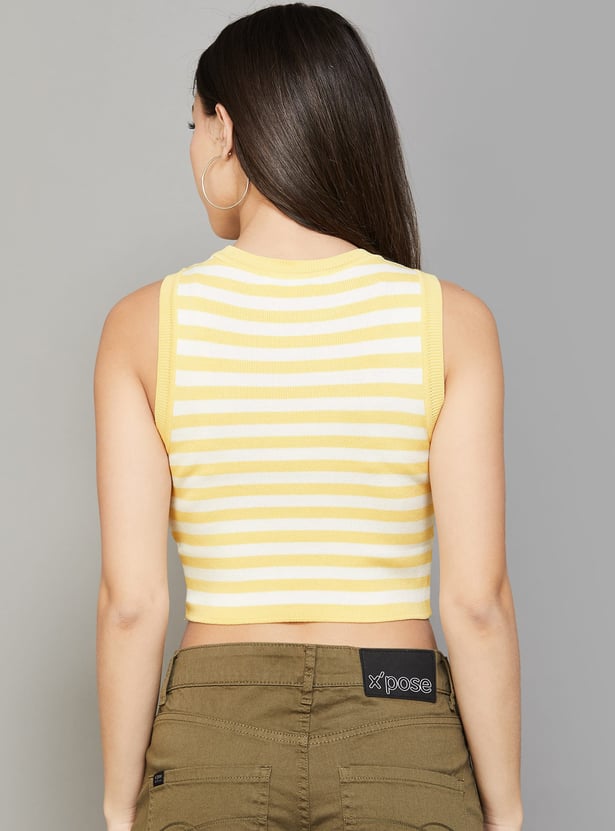 ONLY Striped Crop Top