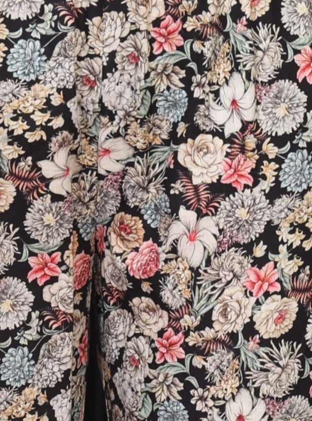 AURELIA Floral Print Straight Kurta Set
