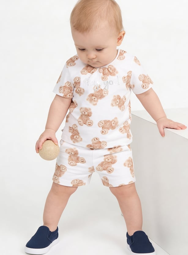 FAME FOREVER Girls Teddy Print T-shirt