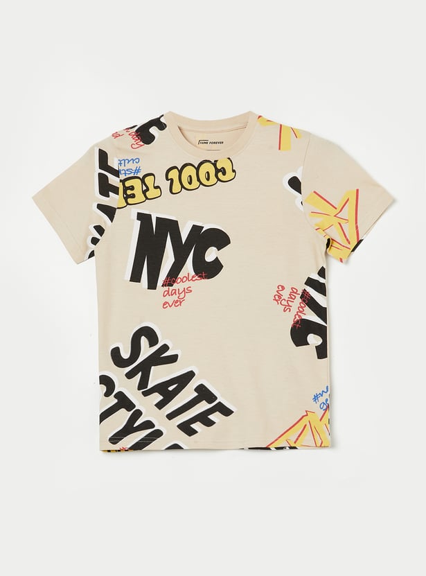 FAME FOREVER Boys Graphic Print T-shirt