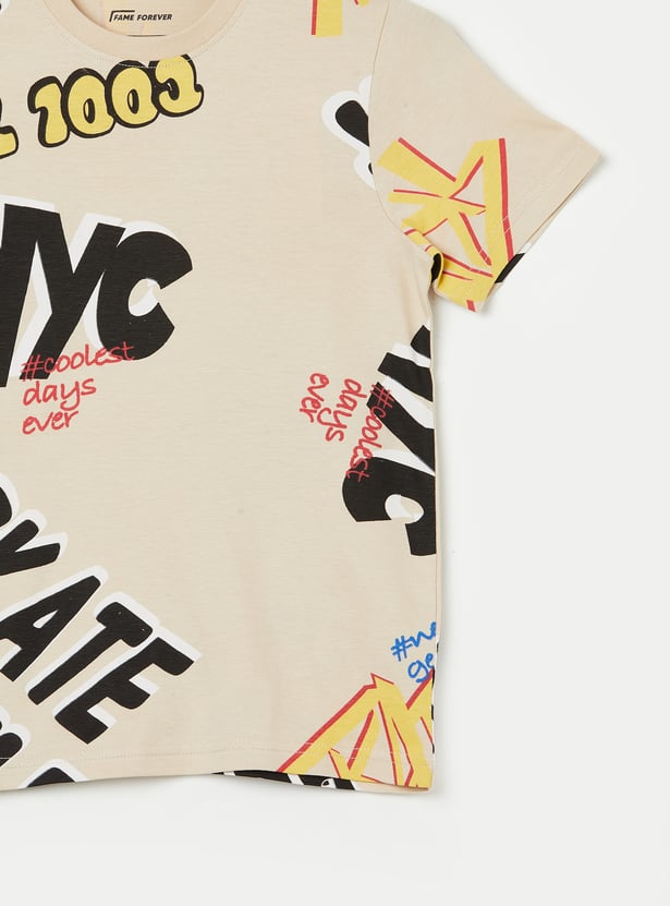 FAME FOREVER Boys Graphic Print T-shirt