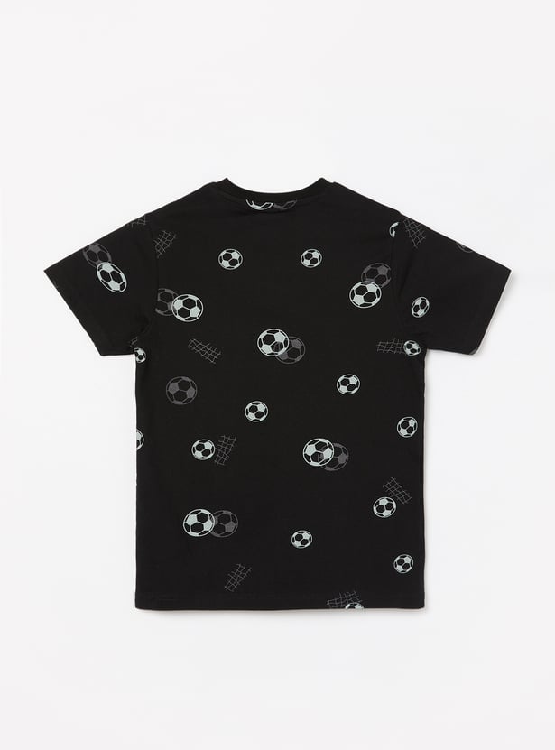 FAME FOREVER Boys Football Print T-shirt