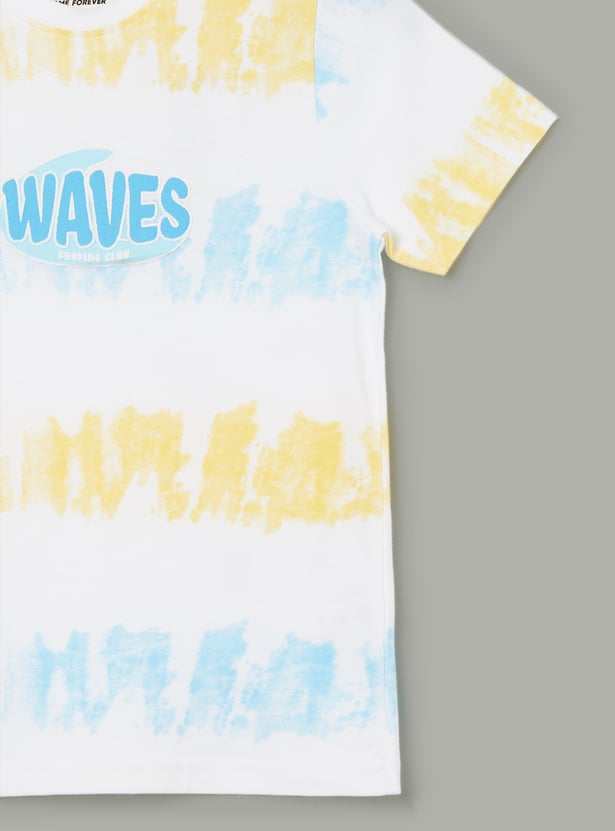 FAME FOREVER Boys Typographic Print T-shirt
