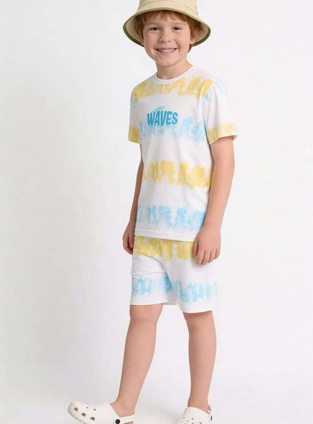 FAME FOREVER Boys Typographic Print T-shirt