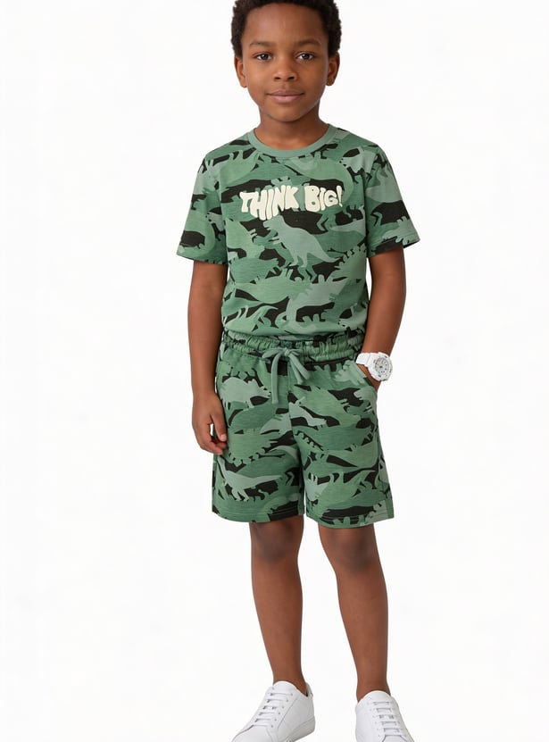 FAME FOREVER Boys Graphic Print Shorts