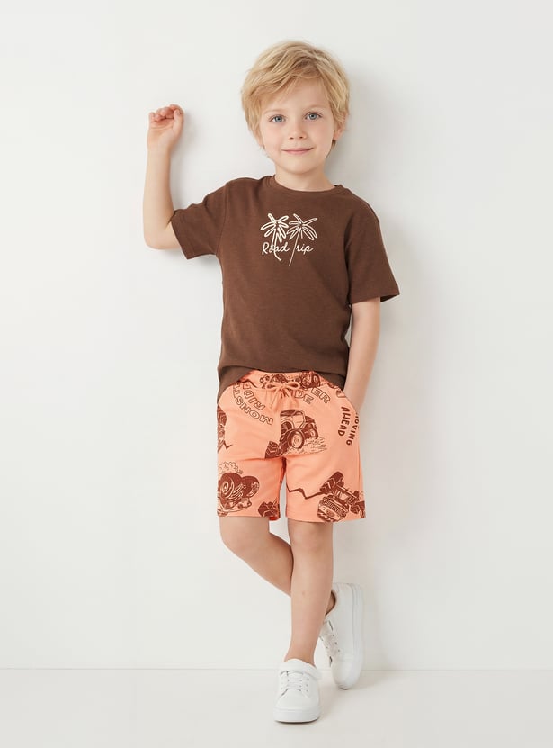 FAME FOREVER Boys Monster Graphic Print Shorts