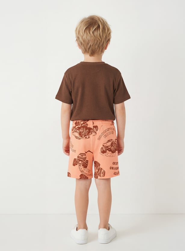 FAME FOREVER Boys Monster Graphic Print Shorts