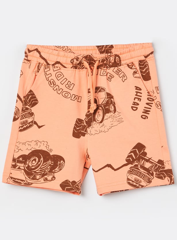 FAME FOREVER Boys Monster Graphic Print Shorts