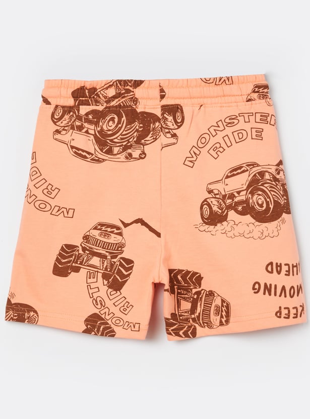 FAME FOREVER Boys Monster Graphic Print Shorts