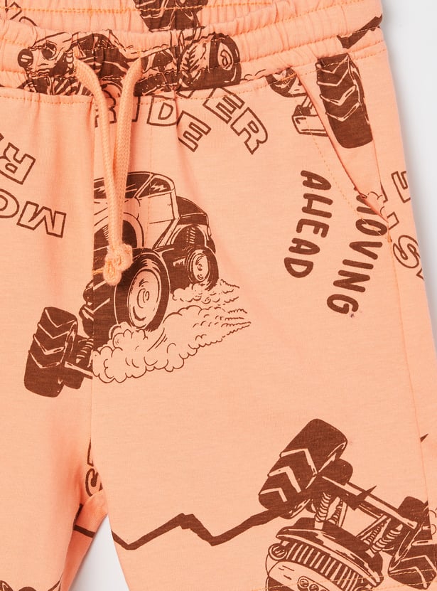 FAME FOREVER Boys Monster Graphic Print Shorts