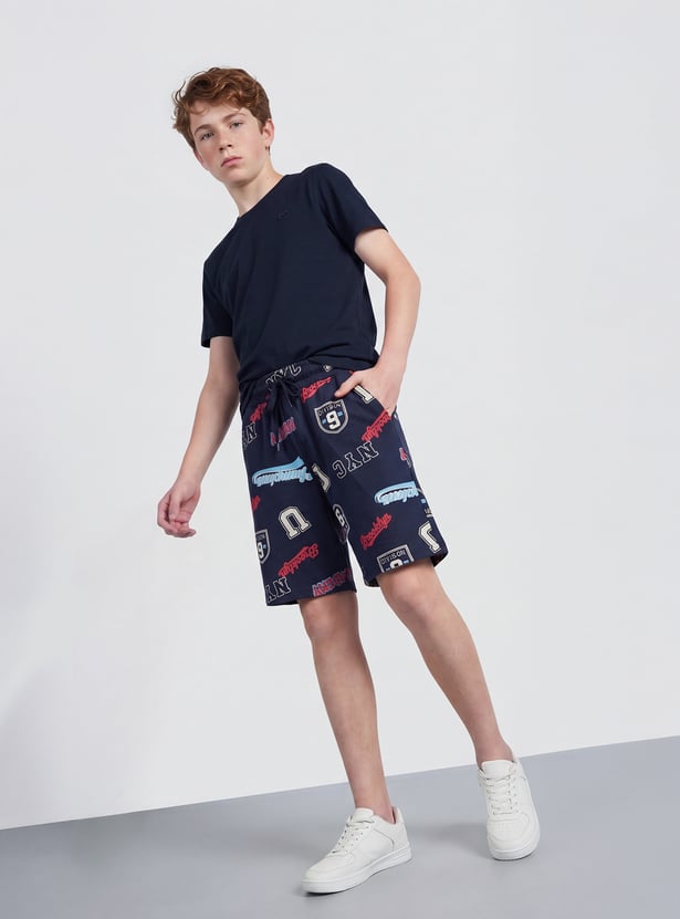 FAME FOREVER Boys Graphic Print Shorts