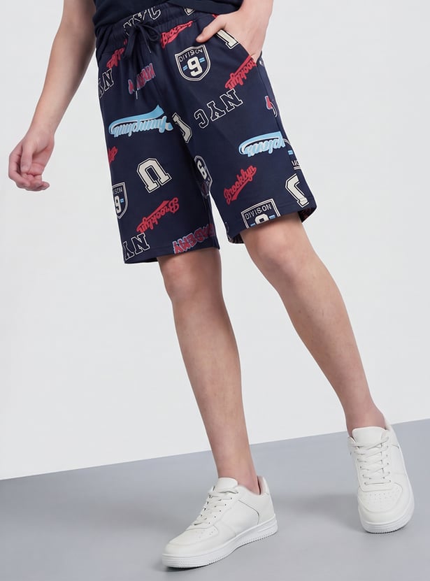 FAME FOREVER Boys Graphic Print Shorts