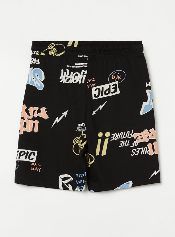 FAME FOREVER Boys Graphic Print Shorts
