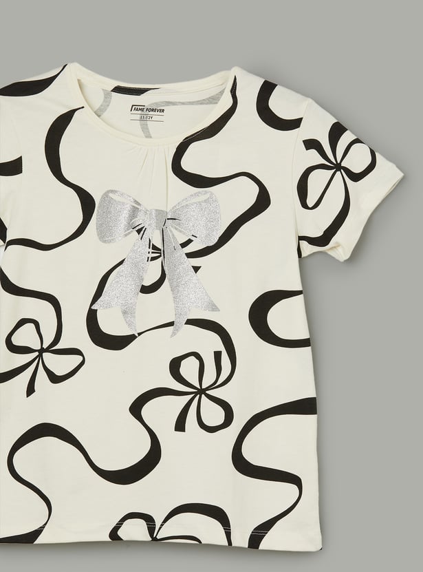 FAME FOREVER Girls Graphic Print T-shirt