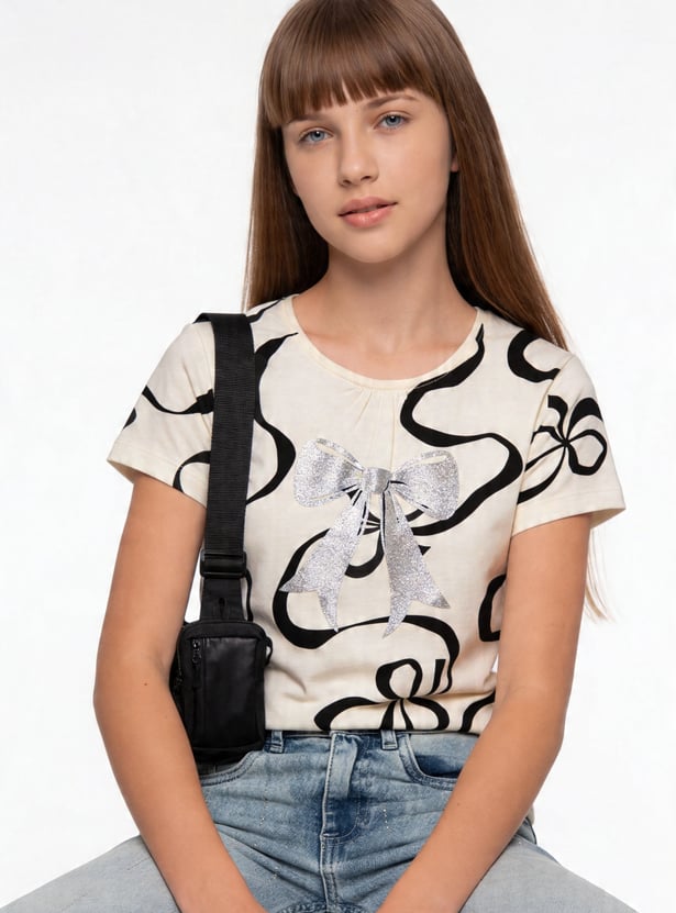 FAME FOREVER Girls Graphic Print T-shirt