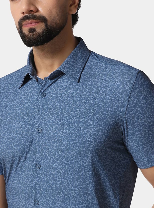 BLACKBERRYS Patterned Slim Formal Shirt