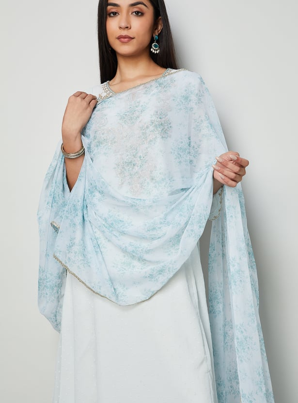 MELANGE Floral Print Dupatta