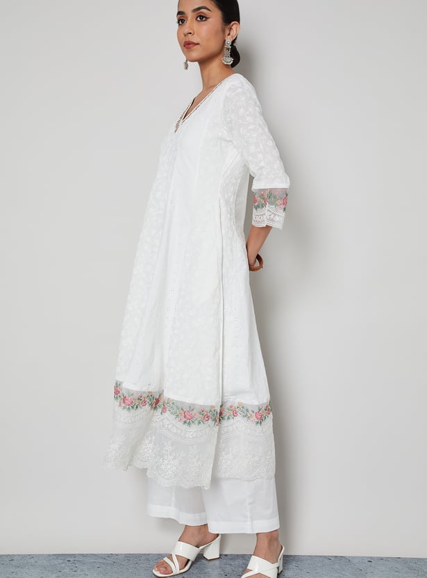 MELANGE Embroidered Anarkali Kurta