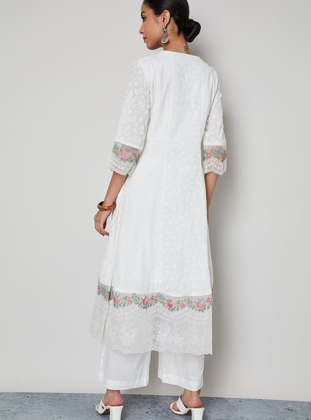 MELANGE Embroidered Anarkali Kurta