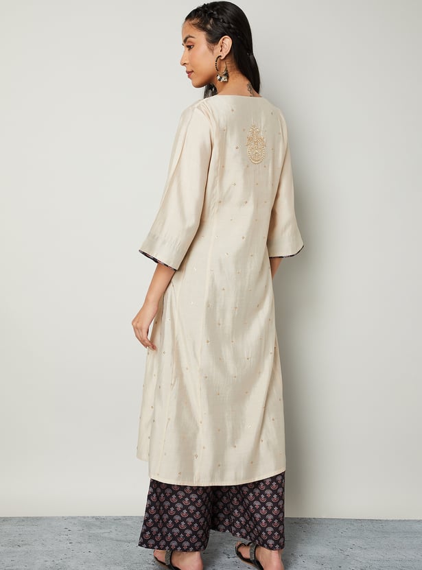 MELANGE Embroidered Straight Kurta