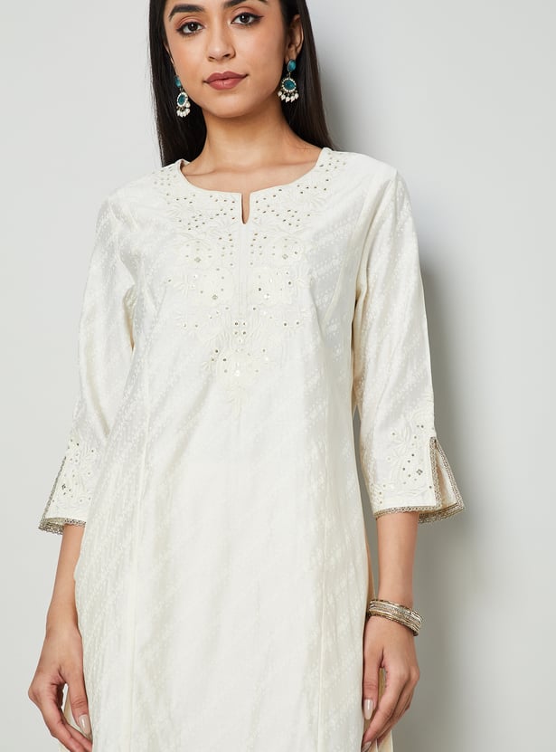 MELANGE Embroidered Straight Kurta